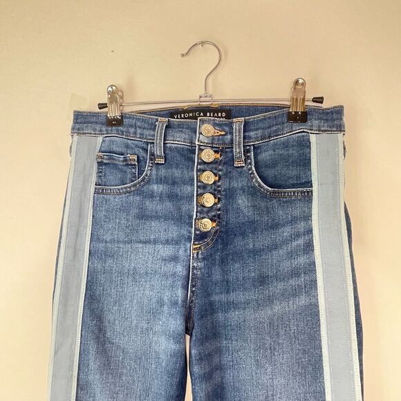 Veronica Beard Carolina Button Front Ankle Jeans 27 - Picture 6 of 11